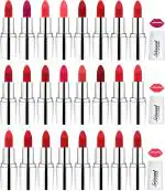 Lady Fashion Red, Pink, Purple, Nude, Maroon, Light Pink, Red, Orange Lipsticks (Pack Of 24)
