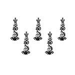Comet Busters Beautiful Handcrafted Black Bindis with Silver Stones (BIN1922)