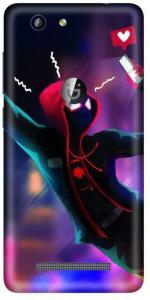 instyler Gionee F103 Pro Matte Vinyl Spiderman Printed Mobile Skin Sticker with Scratch Resistant Lamination