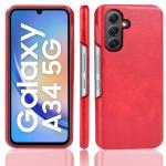 Excelsior Premium PU Leather Hard Back Cover case for Samsung Galaxy A34 (Black)