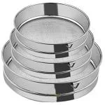 IDEAL PRIME Durable Stainless Steel Fine Mesh Flour Sieves Set Of 3 Large Medium Small Steel Aata Chalni Maida Channi Kitchen Strainer Pack Of 3