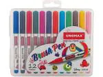 Unomax Disney Brush Pen with Flexible Tip | Watercolour Effect & Smudge Free Writing | Non-Toxic | A Great Tool For Lettering & Calligraphy | 12 Bright Shades | Pack of 2