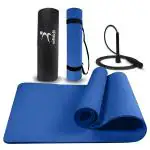 Vifitkit Anti-Skid Yoga Mat with Carry Bag, Strap & Skipping Rope For Home Gym & Outdoor Workout, Water-Resistant, Soft, Easy to Fold (Royal Blue, 6mm)