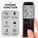 V.T.I High-Quality Digital Audio Voice Recorder a key lock screen Telephone Recording Real Time Display with MP3 Player 8 GB Voice Recorder (4 inch Display)