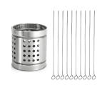 FIRST FRONT Stainless Steel Cutlery Holder With Stainless Steel Fork Set and (Multicolour, Pack of 2)