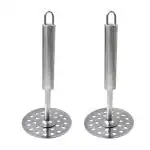 JISUN Stainless Steel Potato Masher (Pack of 2) for Kitchen Tool