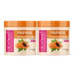 Biofresh Papaya Face & Body Massage Scrub for Moisturizing Smooth Scrub for Smooth Skin (Pack of 2)