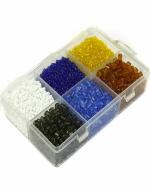 BEADS N FASHION Glass Tyre and Seed Beads DIY Kit for Jewellery Making, Beading, Embroidery and Art and Crafts