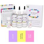 Kadam Skin Friendly Kadam Tie Dye Kit #18 Tulip With Dye Activator And Colour Fixer Included, Cold Fabric Dyeing Combo 18 Tulip - Lilac, Pastel Yellow, Soft