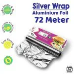 SW SILVER WRAP Food Grade Aluminium foil Paper 72 Meter