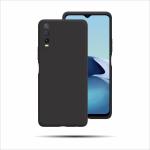 SUPER ME Vivo Y20 Black Plastic Dual Protection Back Cover