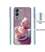 Casotec Cute Teddy Bear Design Printed Silicon Soft TPU Back Case Cover for Vivo Y200 5G