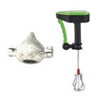 Urban buy Aluminium Gujiya Mould With Stainless Steel Hand Blender and Multicolour, Pack of 2