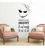 WOLPEP Multicolor Vinyl Joker with Quotes Wall-Stickers Wall Sticker