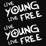 Carmetics Multicolor Vinyl Live Young Live Free Window Car Sticker For Mahindra