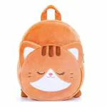 O&T JSRE Brown Cat Funny Kids School Bag Soft Plush Backpacks Cartoon Boys Girls Baby (2-5 Years