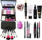 BUYTYA 3 in 1 Black Smudge Proof Kajal, Eyeliner with Makeup Kit and False Eye Lashes (Set of 13)