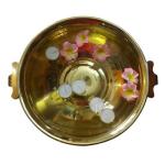 ZS Impex Your Curiosity Floral, Solid Brass Bowl Dsh-Iurl-21-Br-Pln-8K