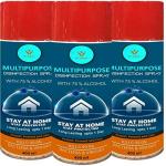 Go Klean Sanitizer Spray | 70% Alcohol | kills 99.9% Virus & Bacteria - Home |Office | Car | Shop | Showroom Society Spray (Pack Of -3) (400* 3 - 1200ML)
