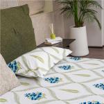 Urban Space Serene 100% Cotton 200 TC Bedsheet for King Bed, King Bedsheet Cotton with 2 Pillow Covers (Size 108 x 108 inches, Floral Moroccan - Blue)