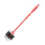 CLASSY TOUCH Round Nylon Bristles Toilet Brush for Cleaning Wash Basin/Toilet (Peach)