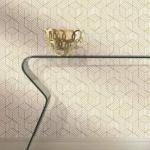 Jaamso Royals Multicolor PVC Golden Line Hexa Design Peel Stick Self Adhesive Wall Sticker 200 cm( 200 CM X 45 CM )