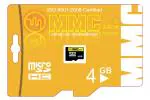 Mmc Black Plastic 4 Gb Memory Card Life Time Warranty