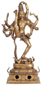 IDOL COLLECTIONS Golden Brass Tripurantaka Shiva Idol l GOD IDOLS