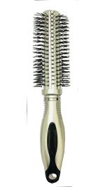 Bingeable Silver Salon Professional Round Hair Brushes With Soft Bristles