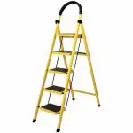 Asian Paints TruCare 5-Steps Trendy Steel Ladder, Foldable Ladder for Home & Office use, Durable, Wide, Anti-Skid, Lightweight & Easy to Carry, with 5 Years Warranty
