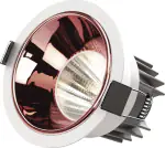 Kolors 12W Deep concealed LED COB Spot Light Round White Body with Rose Gold Chrome Finish Reflector | Recessed LED Spotlight | Recessed LED ceiling light for indoor & outdoor (Natural White) [Kornet]