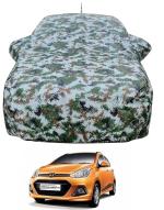 MOCKHE Waterproof Car Body Cover Compatible for Hyundai Grand i10 (Model : 2013-2019) with Mirror Pocket and Antenna Pocket and Soft Cotton Lining, Elastic Bottom, Triple Stitched, windproof, with Bag, Waterproof Forest