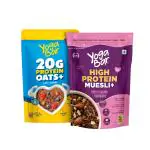 Yogabar High Protein Muesli - Choco Almond & Cranberry | High Protein Oats 850g | Choco Almond Oatmeal