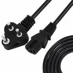 Ganix Computer Power Cable Cord for Desktops PC and Printers/Monitor SMPS Power Cable IEC Mains Power Cable 250V 10A 3 Pin AC Adapter Cable(1Mtr.- Black)