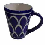 CRAFT PARK Blue Pottery Handmade Coffee&Tea Mug/Cup (250 ml)(Mug-CPM5)