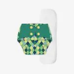 SNUGKINS Regular Cloth Diapers for Babies 3 Months-3 Years (5-17kg) | Washable & Reusable | 1 Cloth Diaper & 1 Wet-Free Microfiber Terry Soaker | Winter Gem