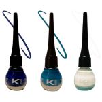KINDED Teal Green, Royal Blue and White Pearl Waterproof Smudgeproof Longlasting Liquid Eye Liner, 5 ml - Pack of 3