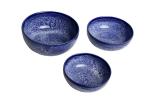 Caffeine Blue Stoneware Serving Bowl (Set Of 3)