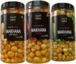 Karchi Kadhai Pudina , Peri Peri & Chilli Cheese Roasted Makhana | Flavoured Makhana in Olive Oil (3 X 100g)