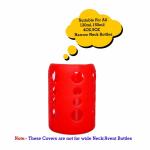 The Little Lookers Baby Feeding Bottle Silicone Warmer Cover/Sleeve Holder/Insulated Protection for Newborns/Infants/Babies (Pack of 1) (Red, 120 ML)