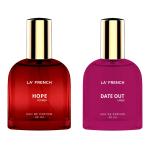 LA' FRENCH Hope & Date Out Perfume Combo For Men & Women -30ml + 30ml | Premium Luxury Long Lasting Fragrance Spray | Eau De Parfum | Ideal For Men & Women | Perfume For Men & Women | Pack Of 2