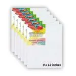 Qatalitic Set Of 6 Pc. 9 X 12 Inch Canvas Board, 100% Cotton, Acid Free, Blank White Mini Canvases For Oil, Acrylic &Amp; Watercolour Paint White Canv