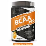 PowerLift BCAA Pro (600gm Orange) for Men & Women, with Electrolytes, Glutamine, Muscle Recovery & Endurance BCAA Powder, 7 Grams of Amino Acids, Energy drink for Workout (60 servings)