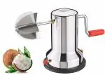 SAVREEN Steel Coconut Scraper with Vacuum Base Manual Handle Coconut Crusher for Kitchen