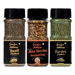 Tikhalwale Seasoning Combo of Basil Flakes, Mix Herbs, Parsley Flakes