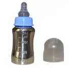 YYOURCULL Stainless Steel Milk (140ml) Feeding Bottle Medium Flow Silicon Nipple-Pack of 1 | Milk Bottle | Bottle | Steel Feeding Bottle | Baby Milk Bottle | Newborn Baby Bottle