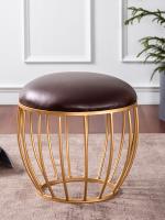Nestroots Brown Leatherette Cage Ottoman