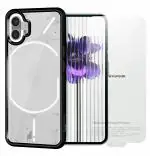 KAPAVER Transparent Back Cover Case with [Edge-to-Edge] [Full Glue] [Anti-Scratch] Tempered Glass for Nothing Phone 1 5G (Case with Glass)