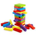 48 Pieces color Jenga Blocks Timber Tower Tumbling Game for Kids and Adults