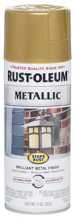 Rust-Oleum STOPS RUST 7270830 Metallic Spray Paint GOLD RUSH, 312 grams